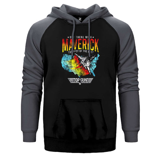 Top Gun Maverick The Best Çift Renk Reglan Kol Sweatshirt / Hoodie