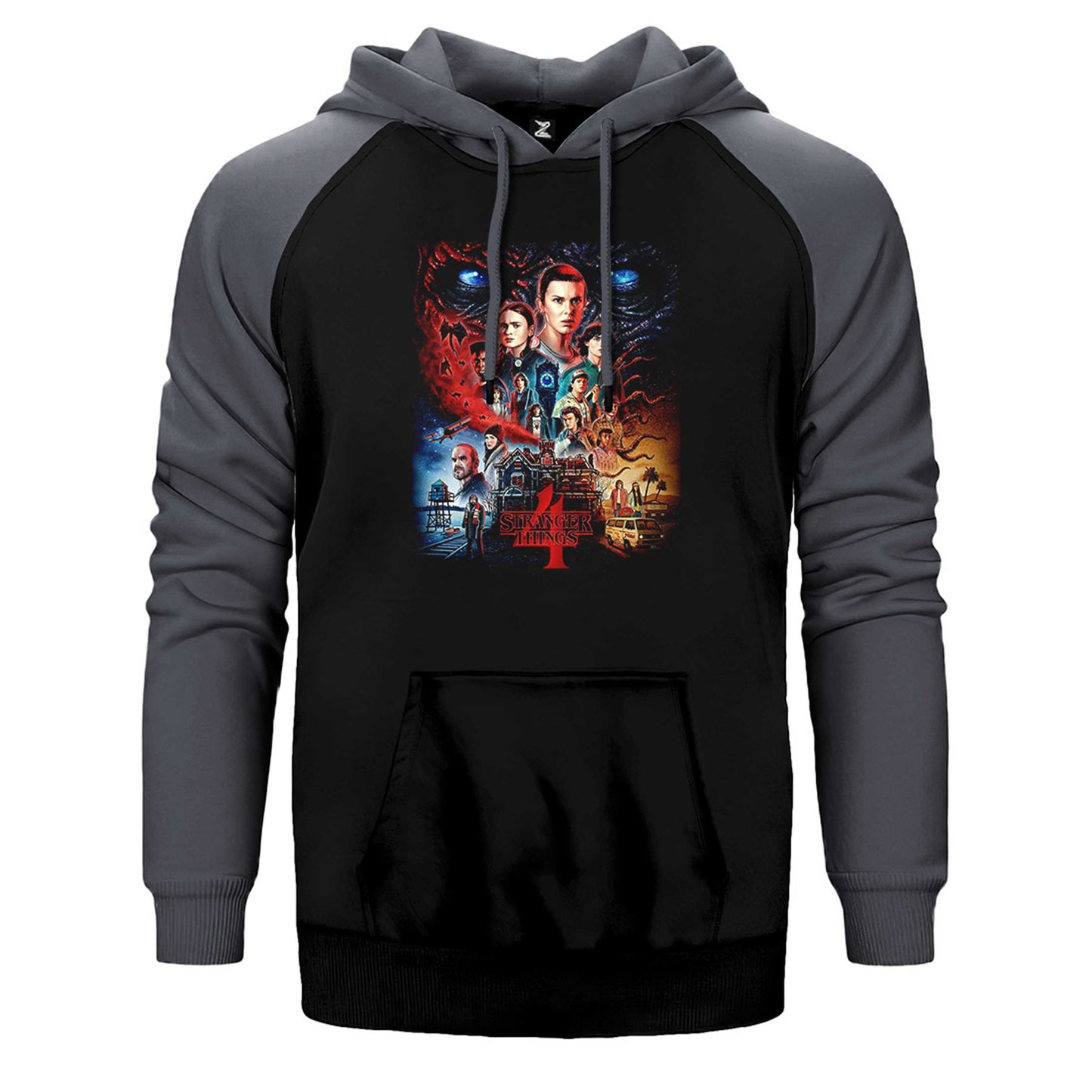 Stranger Things Home Çift Renk Reglan Kol Sweatshirt / Hoodie