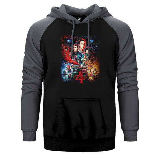Stranger Things Home Çift Renk Reglan Kol Sweatshirt / Hoodie