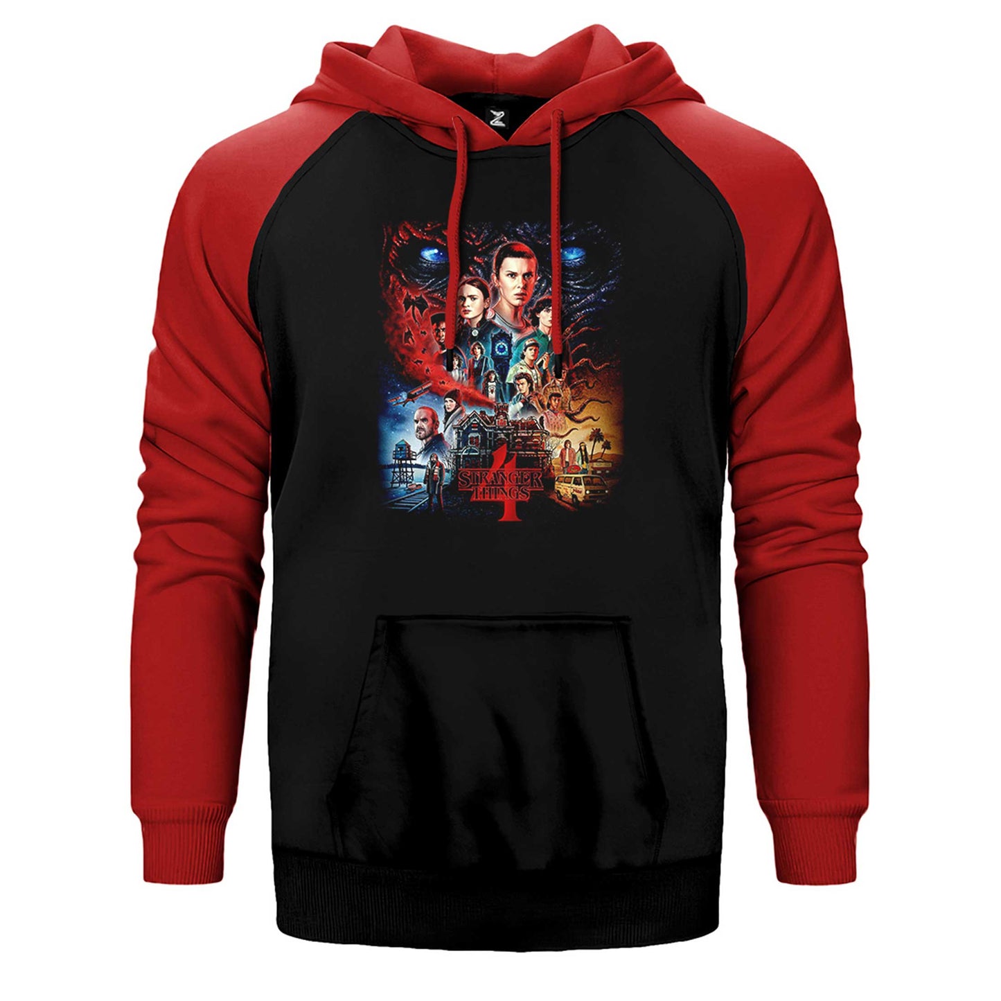 Stranger Things Home Çift Renk Reglan Kol Sweatshirt / Hoodie