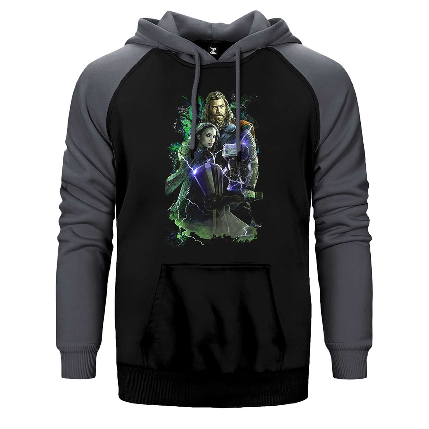 Thor Stained Banner Çift Renk Reglan Kol Sweatshirt / Hoodie