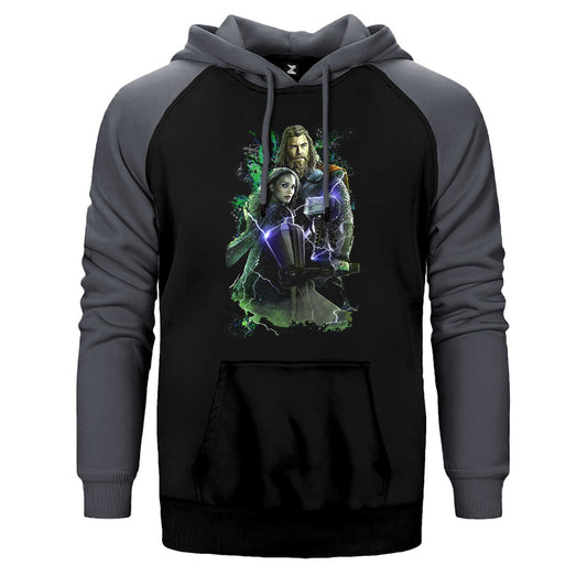 Thor Stained Banner Çift Renk Reglan Kol Sweatshirt / Hoodie