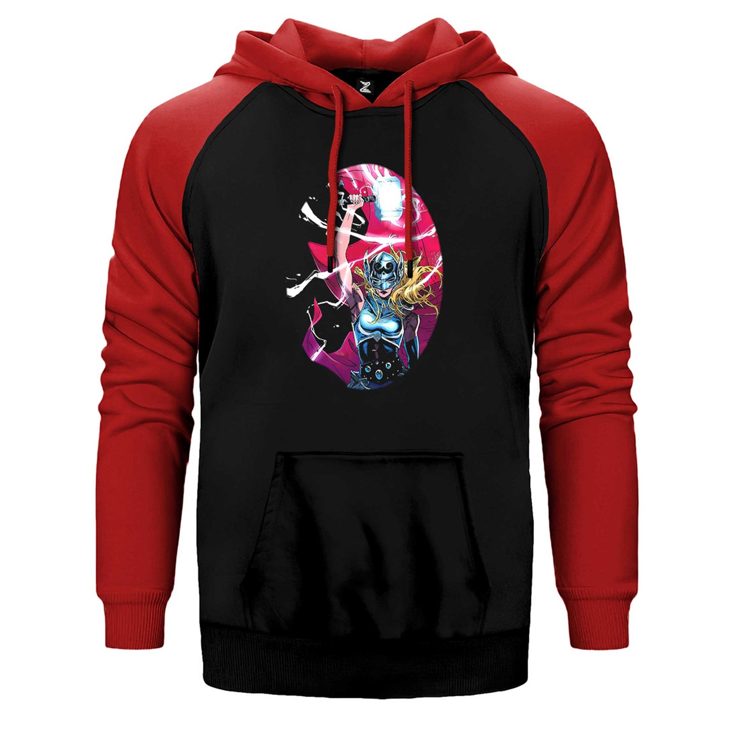 Thor Love And Thunder Jane Foster Mighty Çift Renk Reglan Kol Sweatshirt / Hoodie