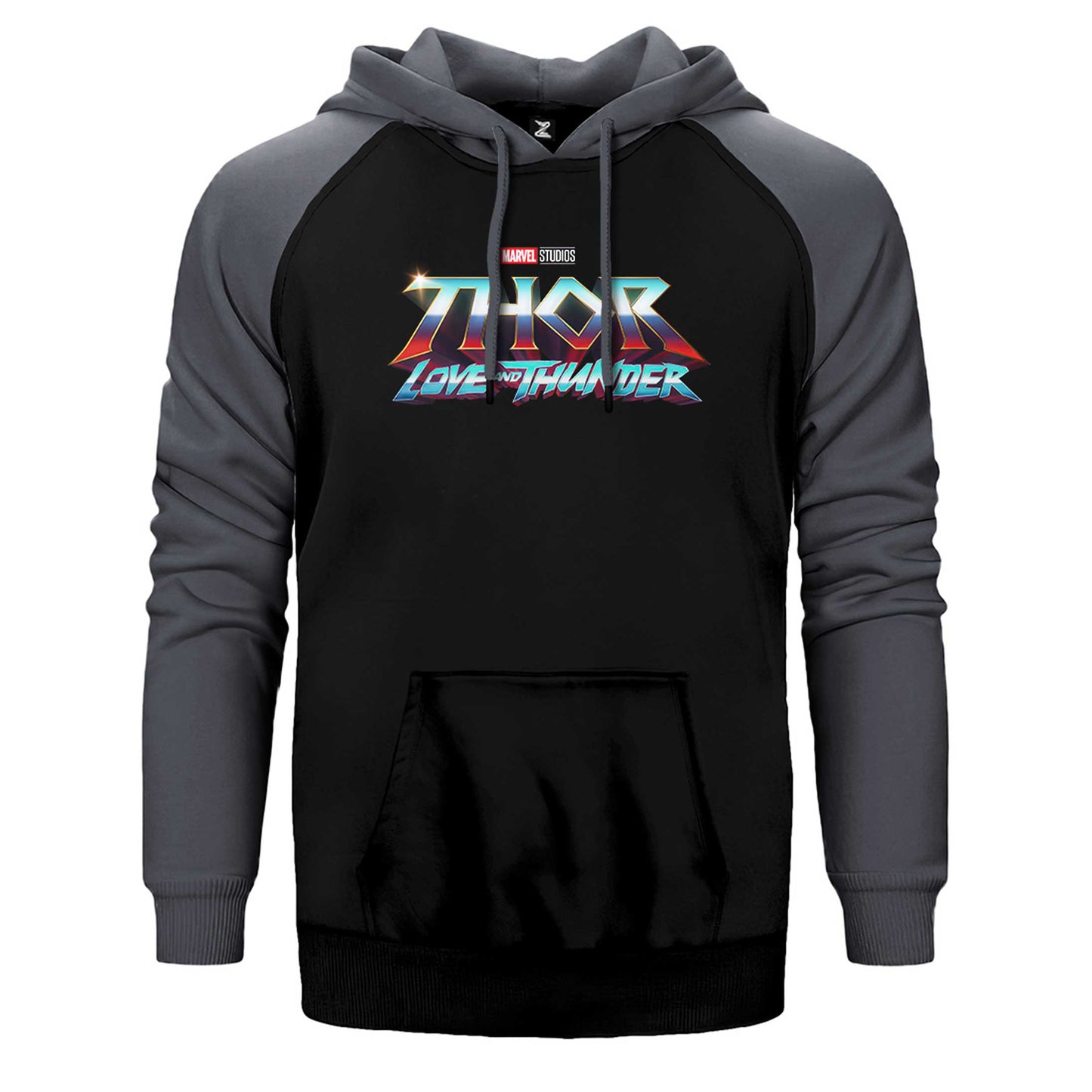 Thor Love And Thunder Logo Blue Çift Renk Reglan Kol Sweatshirt / Hoodie