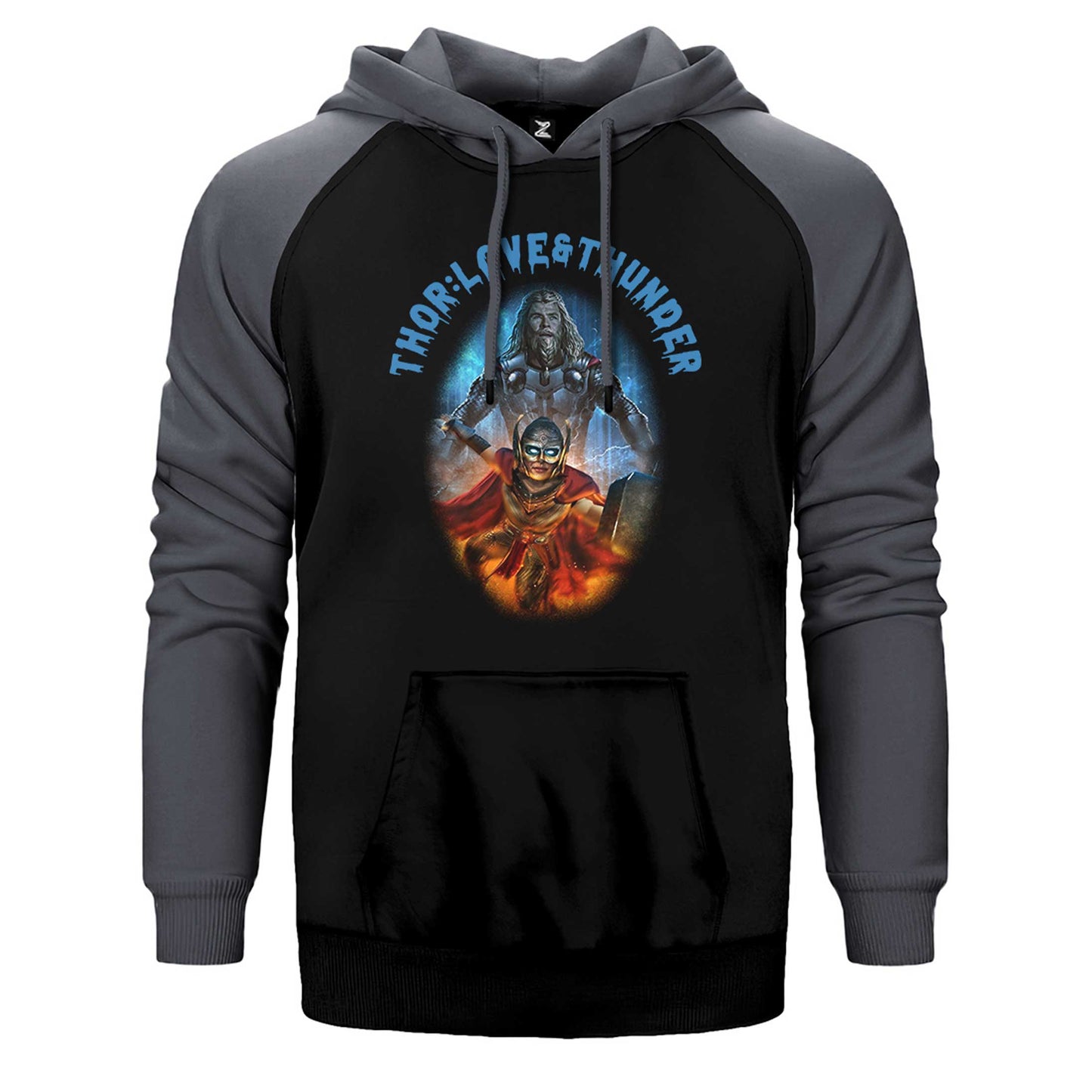 Thor Love And Thunder Jane Foster Banner Çift Renk Reglan Kol Sweatshirt / Hoodie
