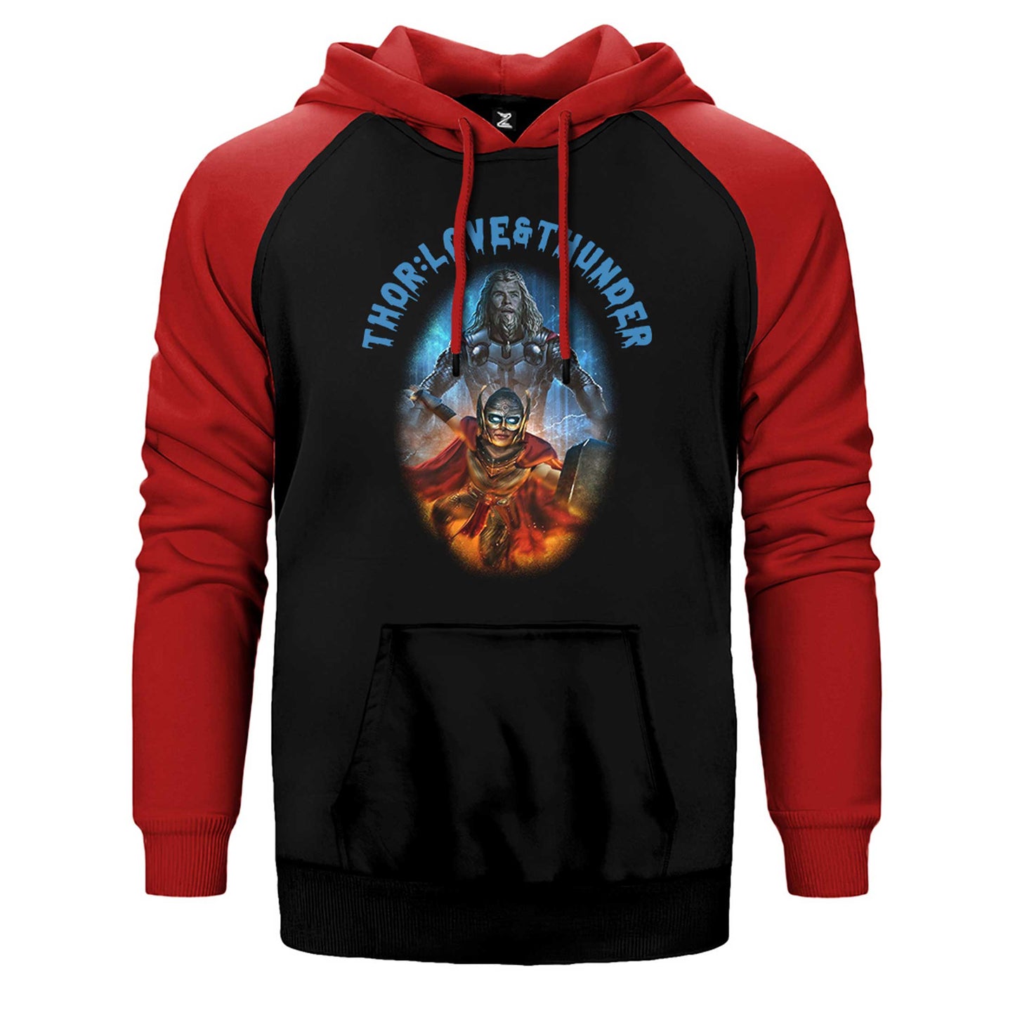 Thor Love And Thunder Jane Foster Banner Çift Renk Reglan Kol Sweatshirt / Hoodie