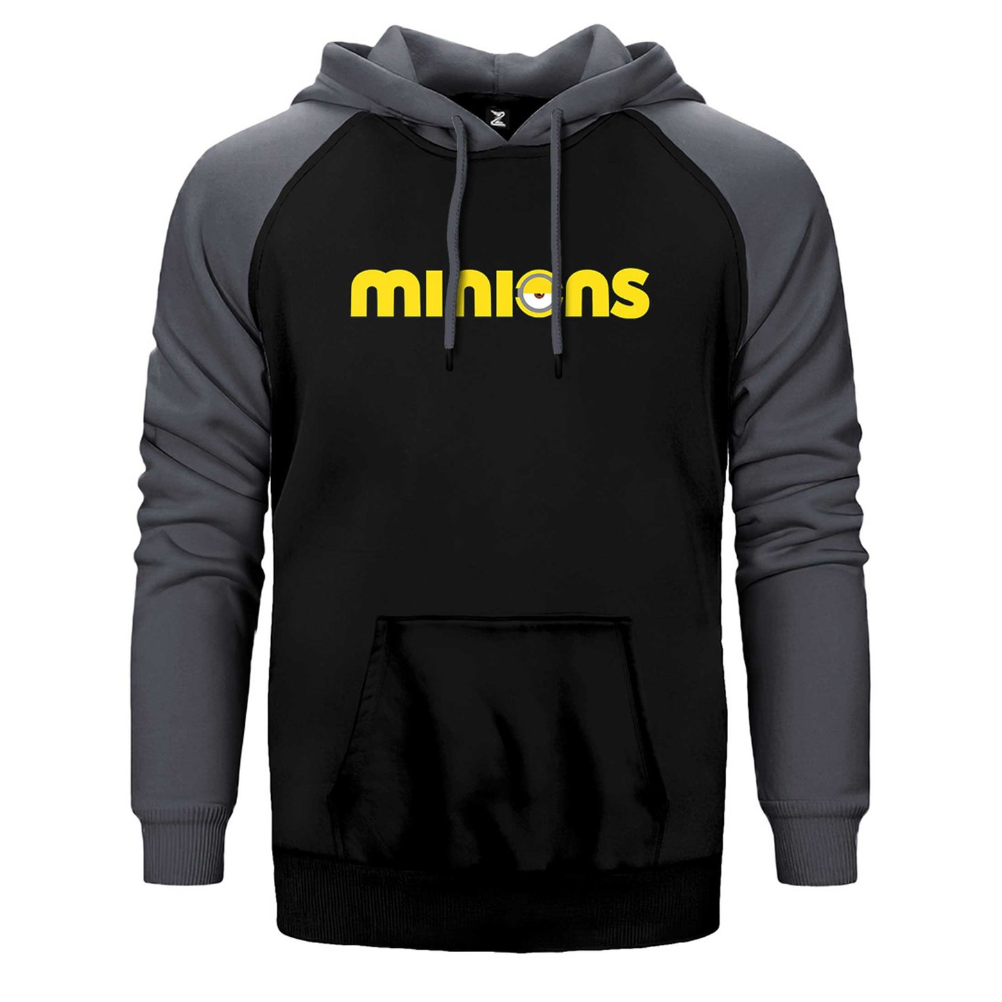 Minions Logo Çift Renk Reglan Kol Sweatshirt / Hoodie