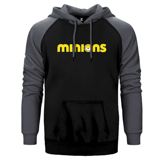 Minions Logo Çift Renk Reglan Kol Sweatshirt / Hoodie