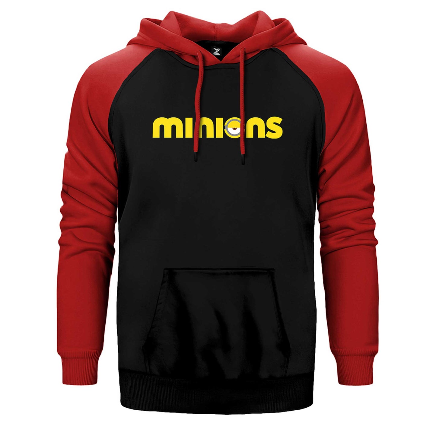Minions Logo Çift Renk Reglan Kol Sweatshirt / Hoodie