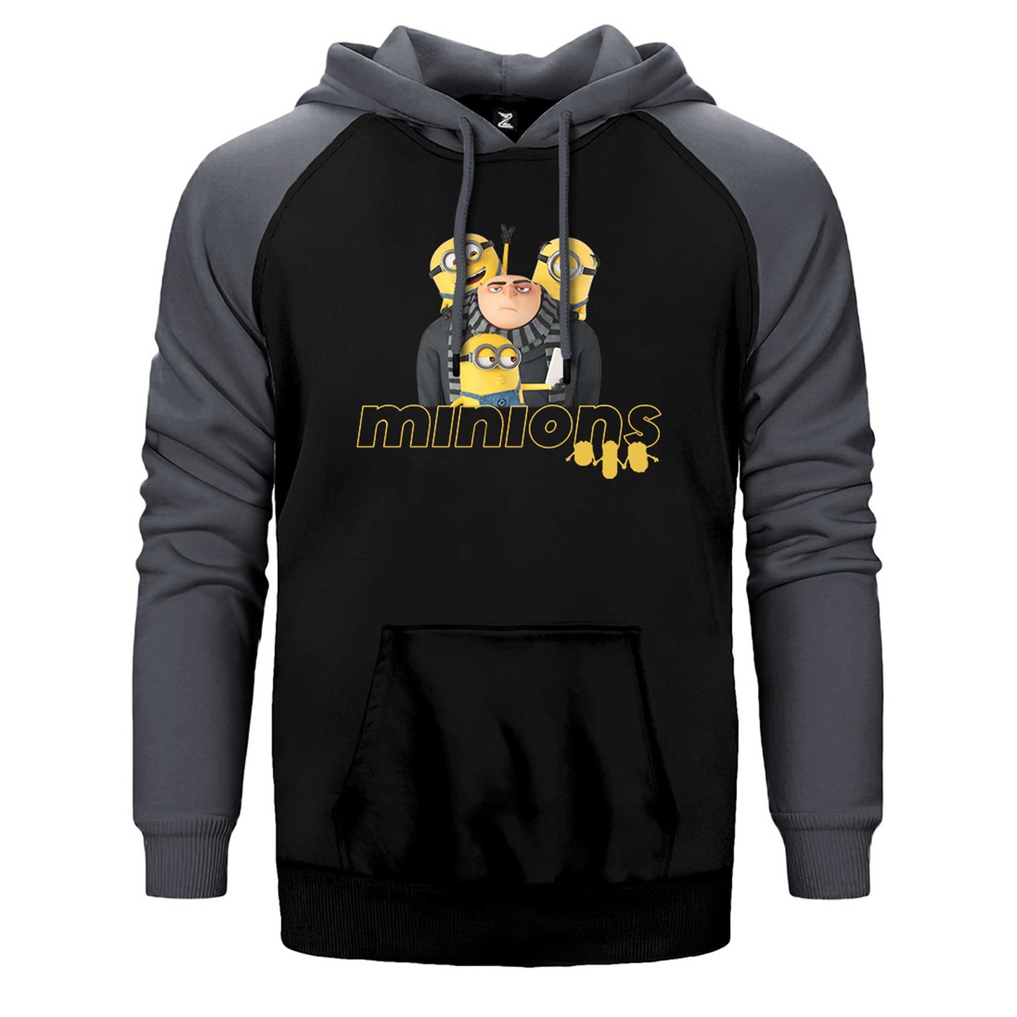 Minions And Gru Selfie Çift Renk Reglan Kol Sweatshirt / Hoodie