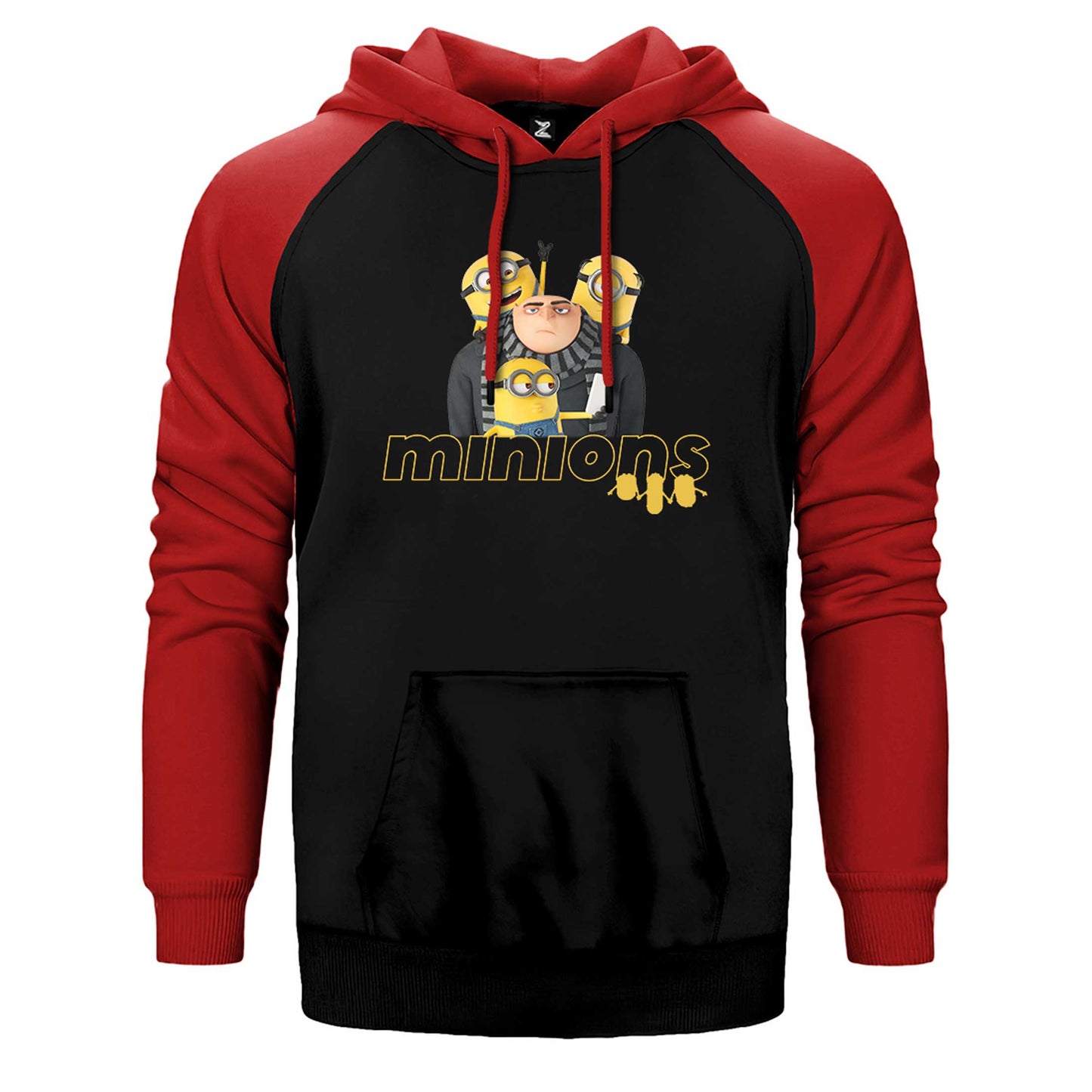 Minions And Gru Selfie Çift Renk Reglan Kol Sweatshirt / Hoodie