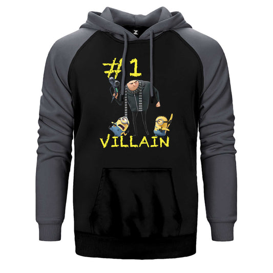 Minions And Gru Villain Çift Renk Reglan Kol Sweatshirt / Hoodie