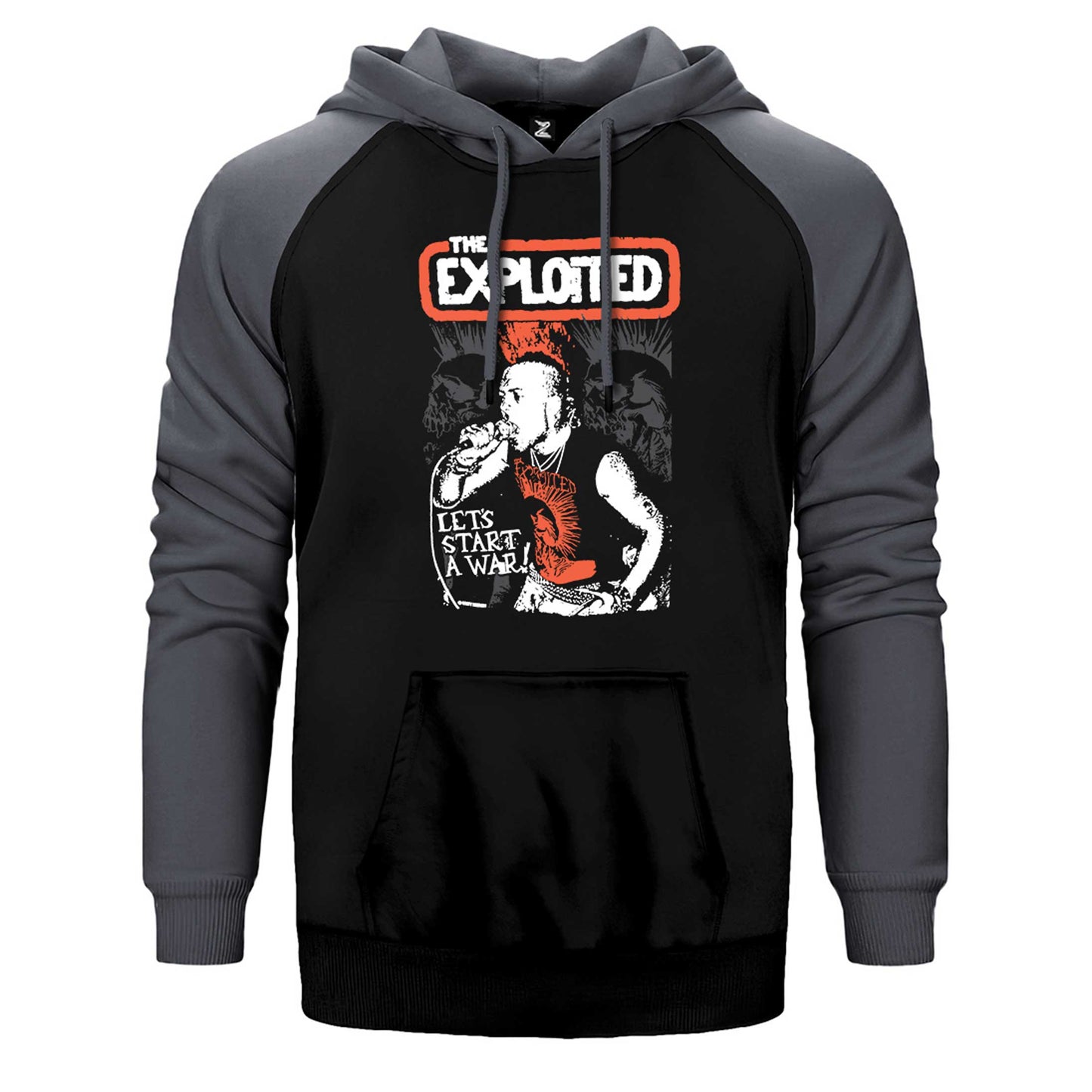The Exploited on Stage Çift Renk Reglan Kol Sweatshirt / Hoodie