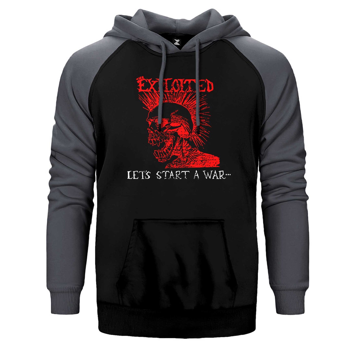 The Exploited Let's Start a War Çift Renk Reglan Kol Sweatshirt / Hoodie