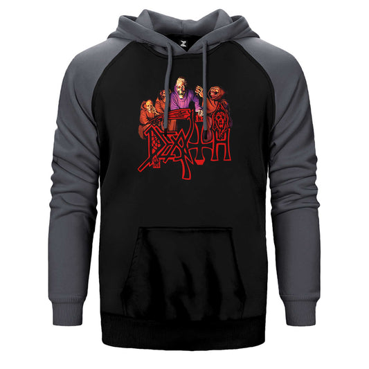 Death Scream Bloody Gore Grup Çift Renk Reglan Kol Sweatshirt / Hoodie