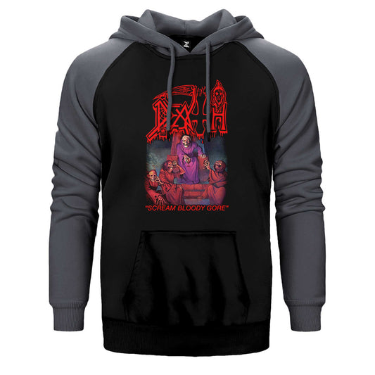 Death Scream Bloody Gore Çift Renk Reglan Kol Sweatshirt / Hoodie