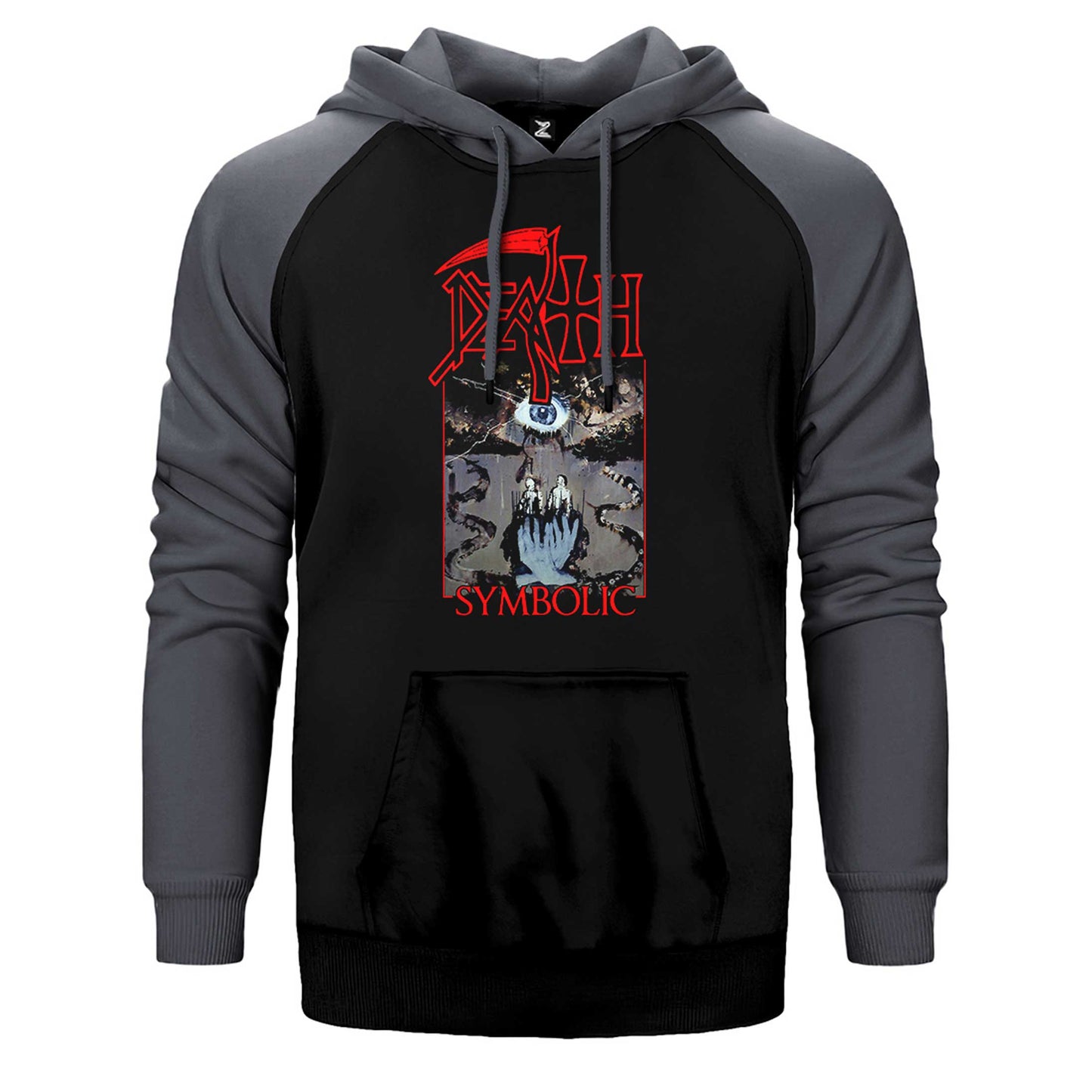 Death Symbolic Çift Renk Reglan Kol Sweatshirt / Hoodie