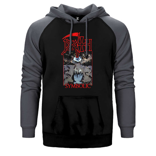 Death Symbolic Çift Renk Reglan Kol Sweatshirt / Hoodie