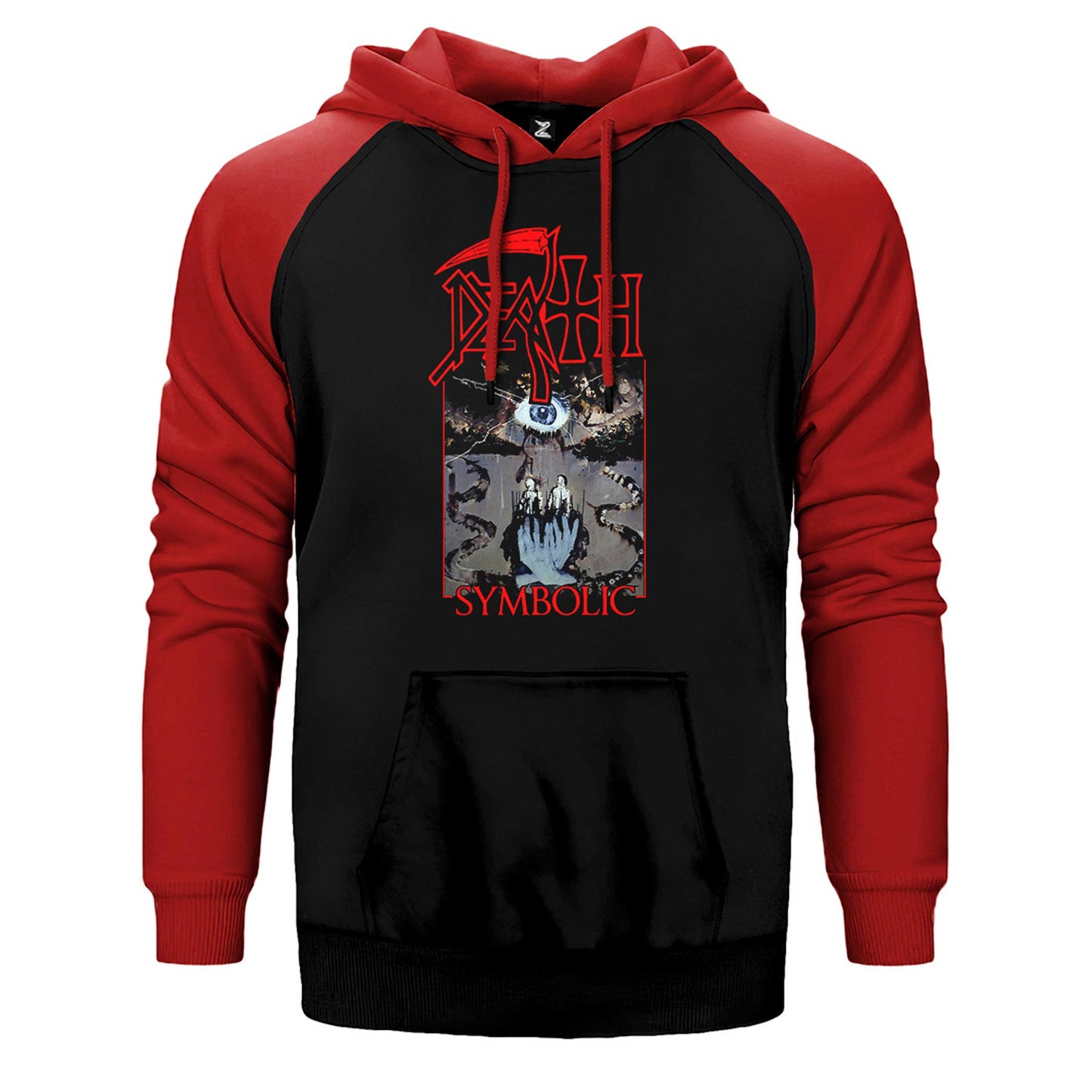 Death Symbolic Çift Renk Reglan Kol Sweatshirt / Hoodie