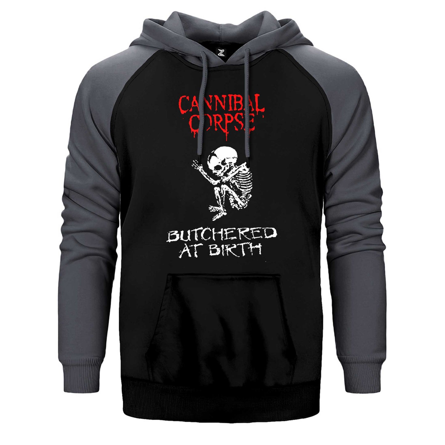 Cannibal Corpse Butchered At Birth Çift Renk Reglan Kol Sweatshirt / Hoodie