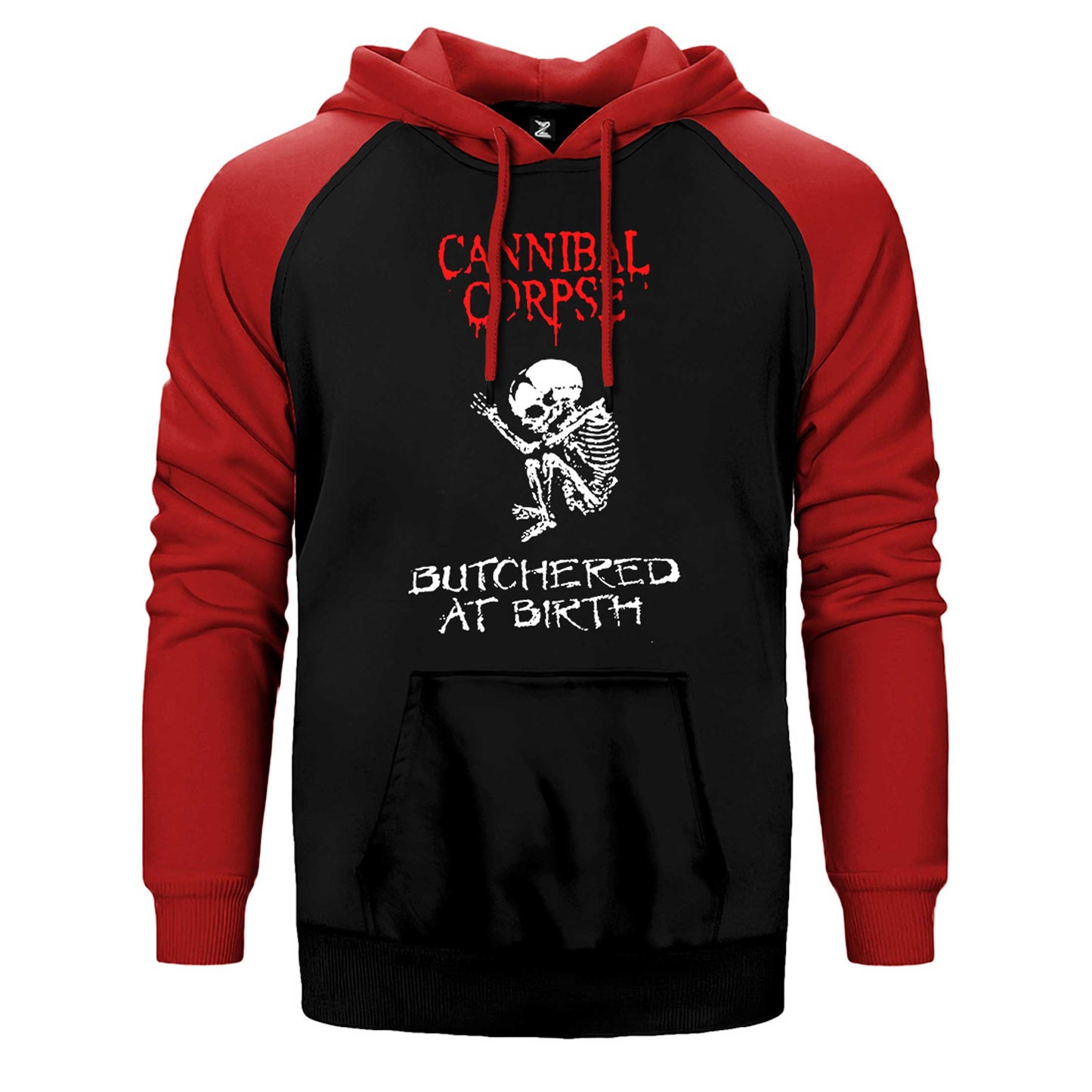 Cannibal Corpse Butchered At Birth Çift Renk Reglan Kol Sweatshirt / Hoodie