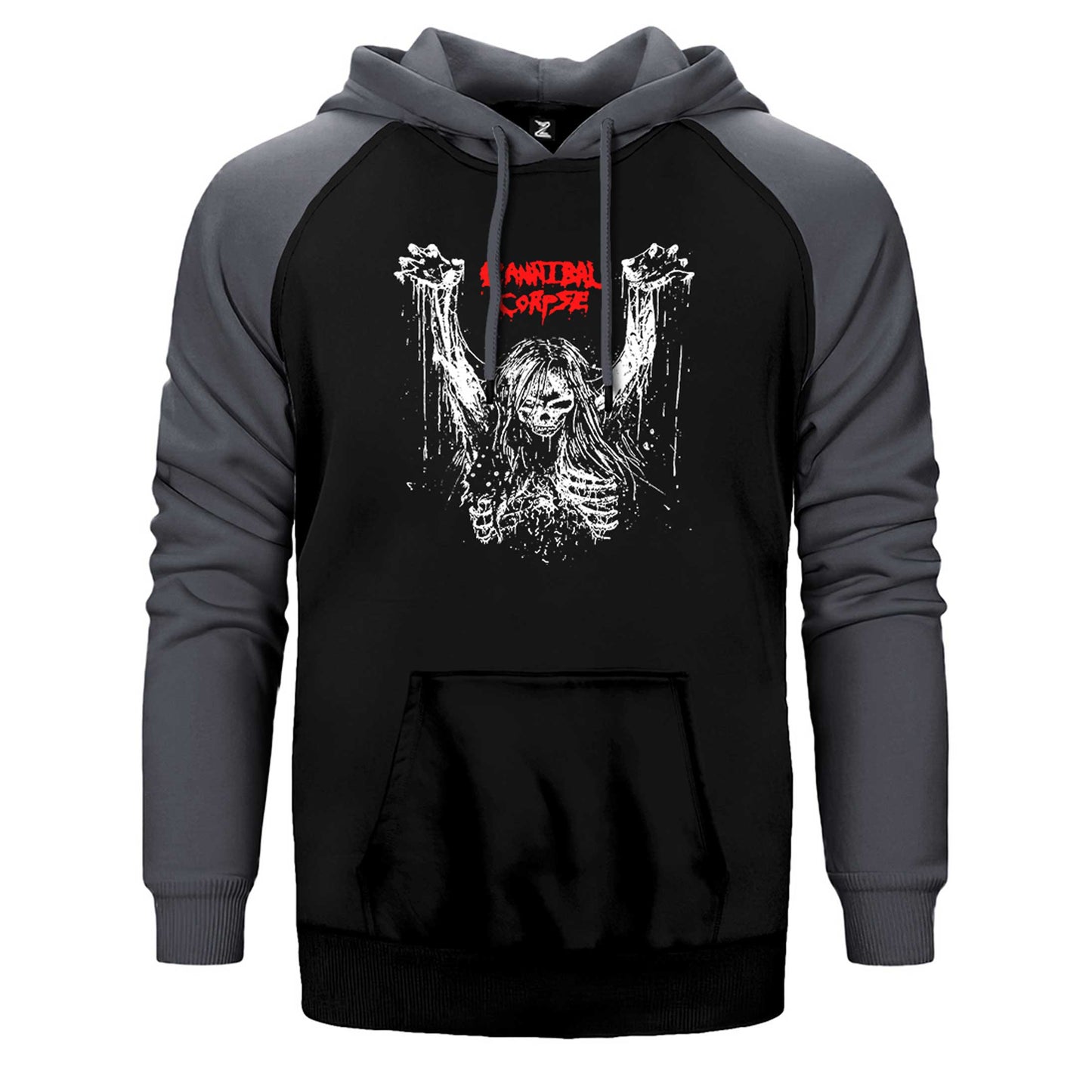 Cannibal Corpse Logo 1classic97 Band Rock Çift Renk Reglan Kol Sweatshirt / Hoodie
