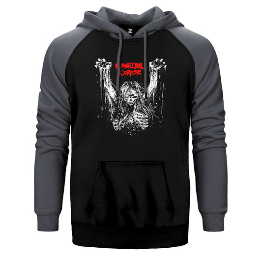 Cannibal Corpse Logo 1classic97 Band Rock Çift Renk Reglan Kol Sweatshirt / Hoodie