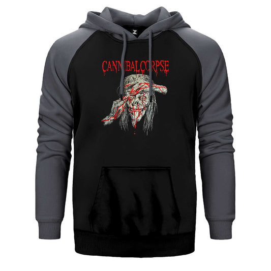 Cannibal Corpse Eyes Çift Renk Reglan Kol Sweatshirt / Hoodie