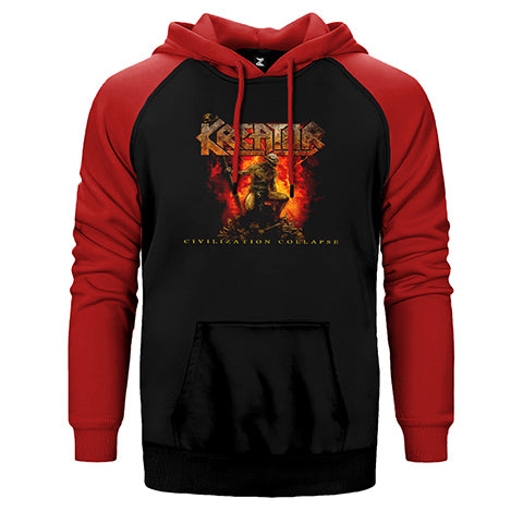 Kreator Civilization Collapse Çift Renk Reglan Kol Sweatshirt / Hoodie