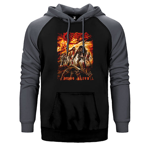 Kreator Dying Alive Çift Renk Reglan Kol Sweatshirt / Hoodie