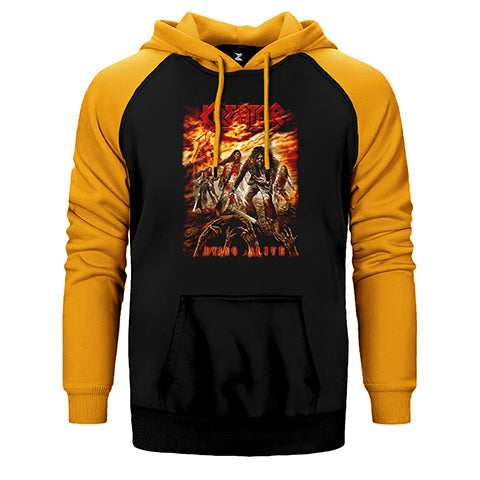 Kreator Dying Alive Çift Renk Reglan Kol Sweatshirt / Hoodie