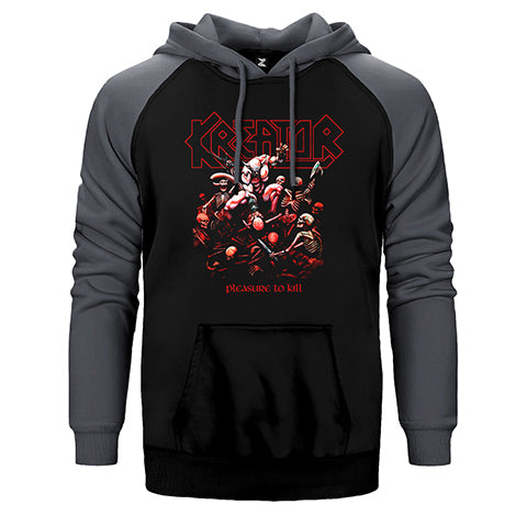 Kreator Pleasure to Kill Çift Renk Reglan Kol Sweatshirt / Hoodie