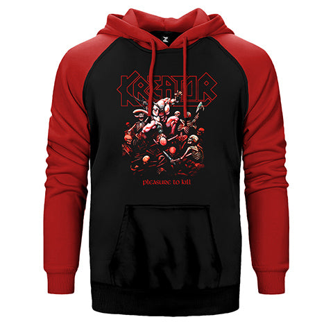 Kreator Pleasure to Kill Çift Renk Reglan Kol Sweatshirt / Hoodie