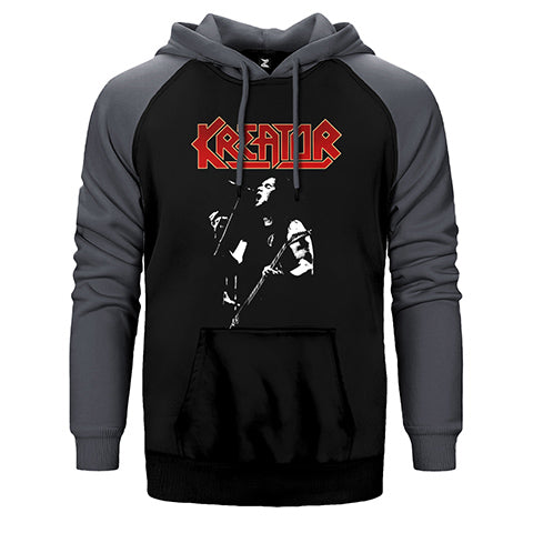 Kreator United in Hate Çift Renk Reglan Kol Sweatshirt / Hoodie