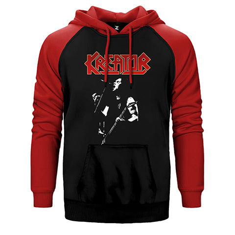 Kreator United in Hate Çift Renk Reglan Kol Sweatshirt / Hoodie