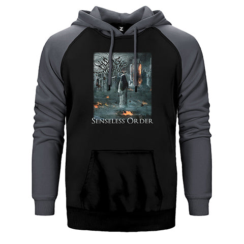 Signs Of The Swarm Senseless Order Çift Renk Reglan Kol Sweatshirt / Hoodie