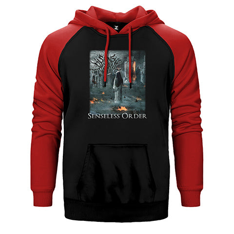 Signs Of The Swarm Senseless Order Çift Renk Reglan Kol Sweatshirt / Hoodie