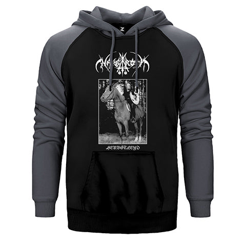 Nargaroth Herbstleyd Çift Renk Reglan Kol Sweatshirt / Hoodie