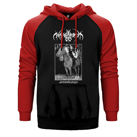 Nargaroth Herbstleyd Çift Renk Reglan Kol Sweatshirt / Hoodie