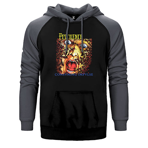 Pestilence Consuming İmpulse Çift Renk Reglan Kol Sweatshirt / Hoodie