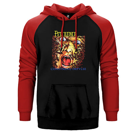 Pestilence Consuming İmpulse Çift Renk Reglan Kol Sweatshirt / Hoodie
