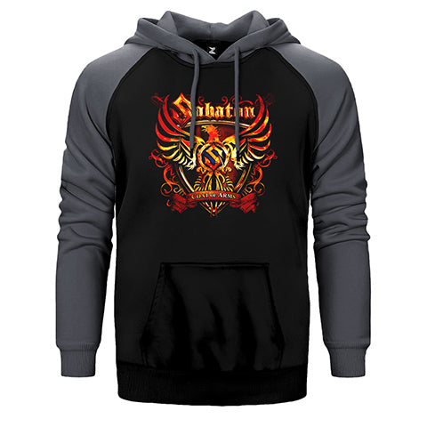 Sabaton Coat of Arms Çift Renk Reglan Kol Sweatshirt / Hoodie