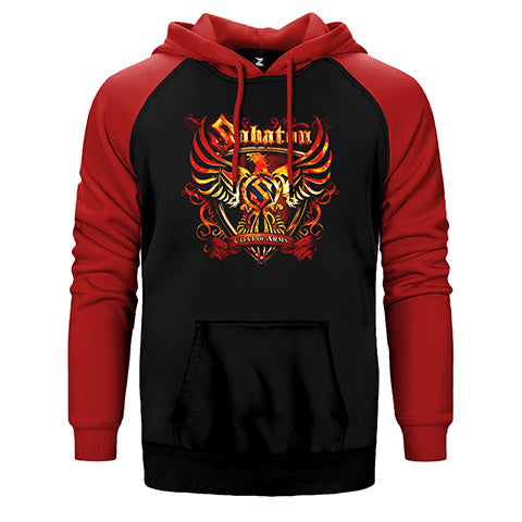 Sabaton Coat of Arms Çift Renk Reglan Kol Sweatshirt / Hoodie