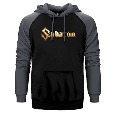 Sabaton Logo Gold Çift Renk Reglan Kol Sweatshirt / Hoodie