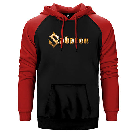 Sabaton Logo Gold Çift Renk Reglan Kol Sweatshirt / Hoodie