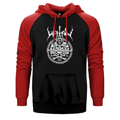 Watain Black Metal Band Çift Renk Reglan Kol Sweatshirt / Hoodie