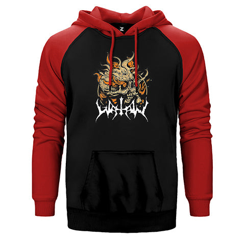 Watain Skull Çift Renk Reglan Kol Sweatshirt / Hoodie