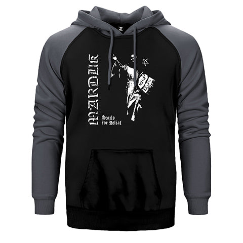 Marduk Souls for Belial Çift Renk Reglan Kol Sweatshirt / Hoodie