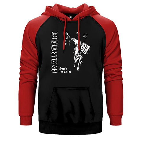 Marduk Souls for Belial Çift Renk Reglan Kol Sweatshirt / Hoodie