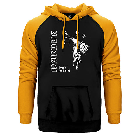 Marduk Souls for Belial Çift Renk Reglan Kol Sweatshirt / Hoodie